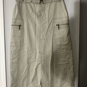 Vintage Gloria Vanderbilt tan Cotton Skirt